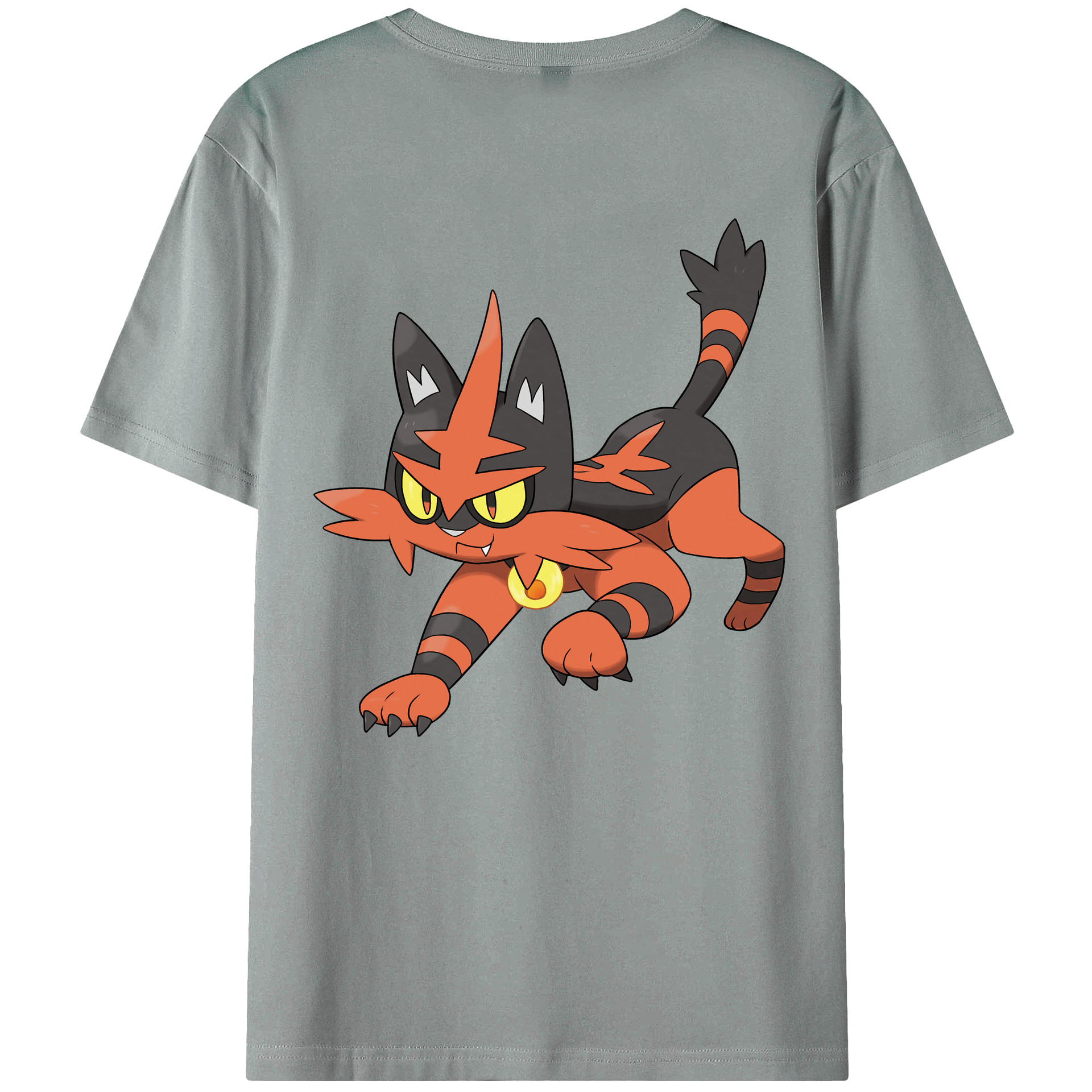 （画像用） ポケットモンスター Pokémon 綿100％ メンズ半袖Tシャツ（バックプリント） 通気性